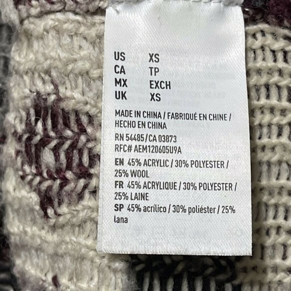 American Eagle Outfitters Size XS Wool Blend Native American Print Sweater - Picture 7 of 12